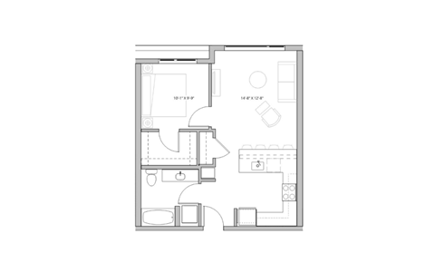 floor plan of the first floor of a home with black and white floor tiles